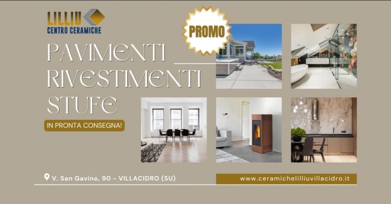 Pavimenti rivestimenti e stufe in pronta consegna in promozione