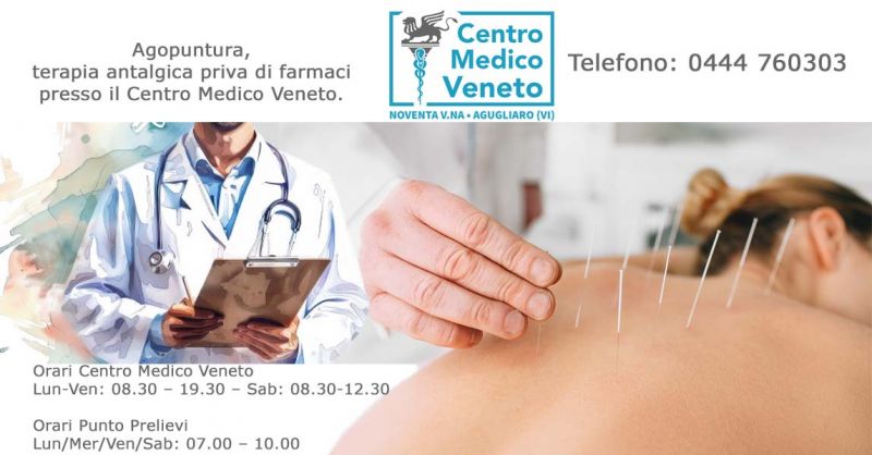 Agopuntura terapia antalgica priva di farmaci a Noventa Vicentina