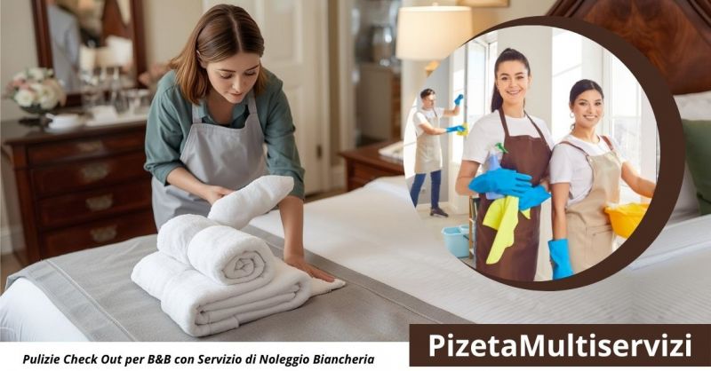 pulizie check out per B&B con servizio di noleggio biancheria