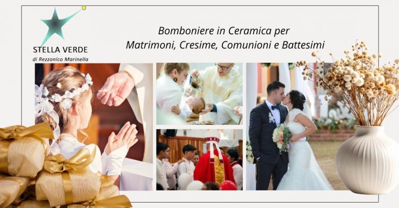bomboniere in ceramica per qualsiasi tipologia di cerimonia
