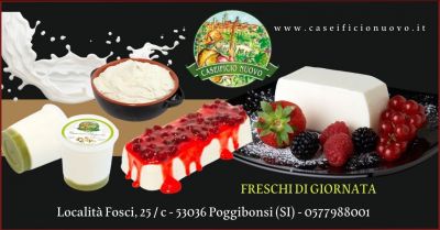 offerta formaggi freschi e dolci freschi caseificio siena caseificio nuovo