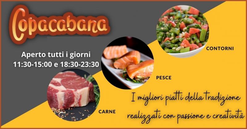 RISTORANTE COPACABANA - offerta ristorante menu di carne e pesce a Trieste