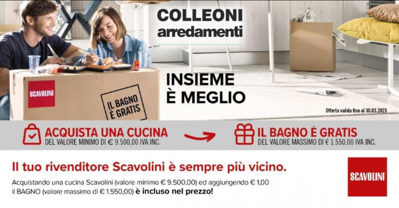 Offerta vendita mobili cucina completa e bagno in omaggio Bergamo e provincia - occasione cucina con bagno in omaggio Curno