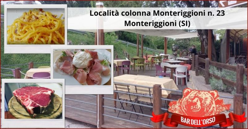 offerta trattoria all aperto prodotti gastronomici locali Siena e provincia - BAR DELL ORSO