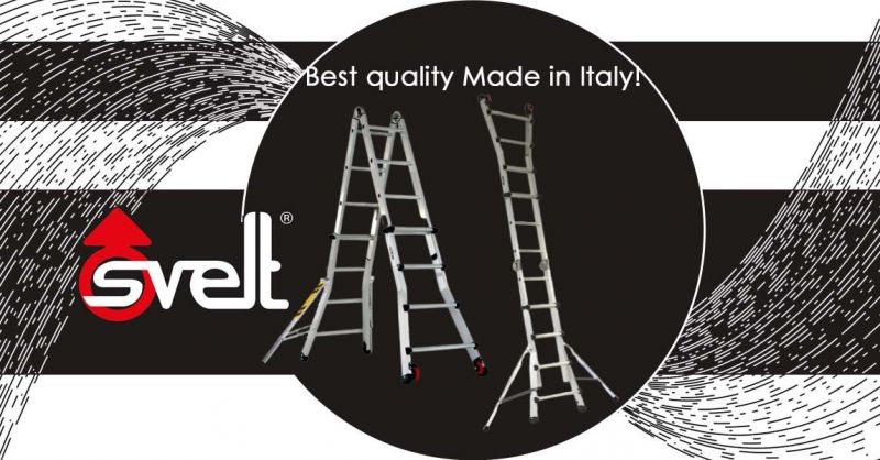Verkaufsgelegenheit Scalissima Elite optionale Teleskopleiter komplett mit klappbarem Stabilisatorsystem für den professionellen Einsatz made in Italy