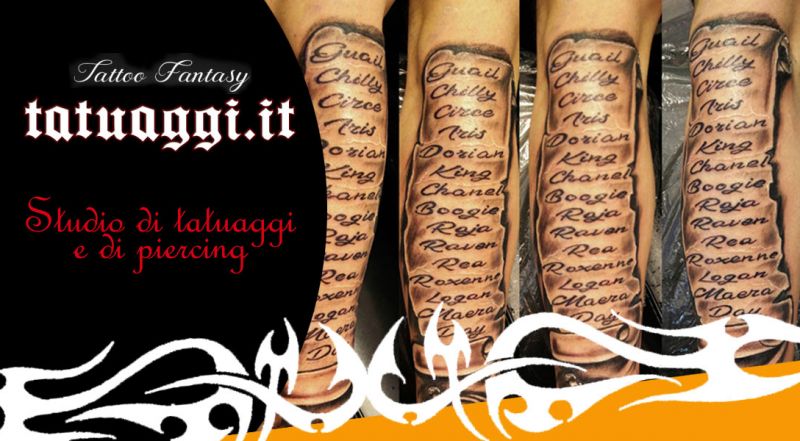 Offerta tatuaggio con scritte civitanova marche - promozione tatuaggio con scritte e disegni civitanova marche