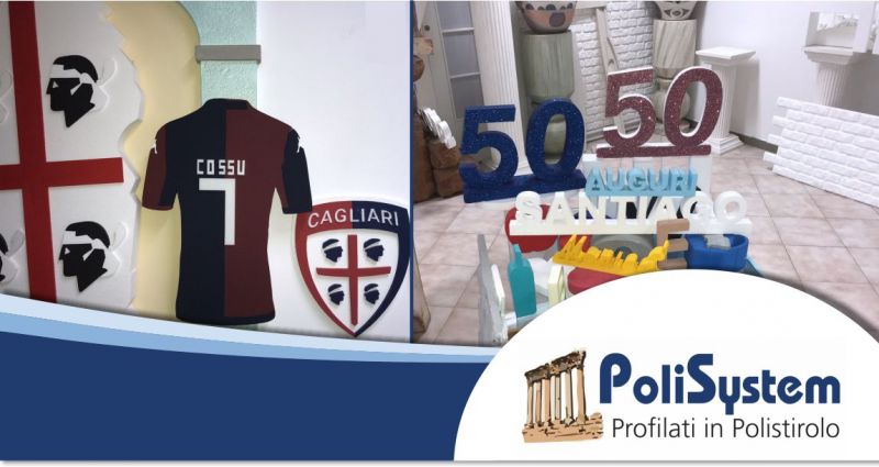 POLISYSTEM ASSEMINI - OFFERTA REALIZZAZIONE SAGOME E SCRITTE IN POLISTIROLO ALLESTIMENTO FESTE