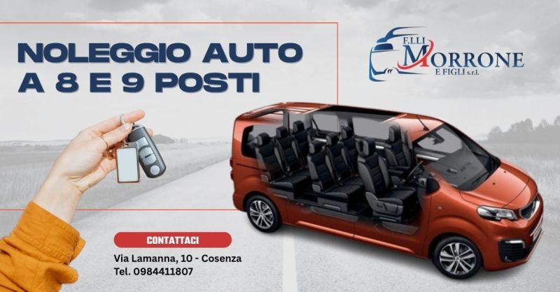 noleggio auto a 8 e 9 posti