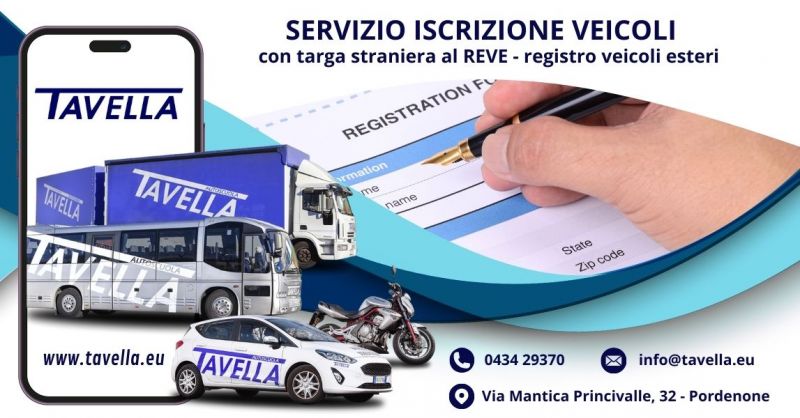 Iscrizione veicolo con targa straniera al REVE