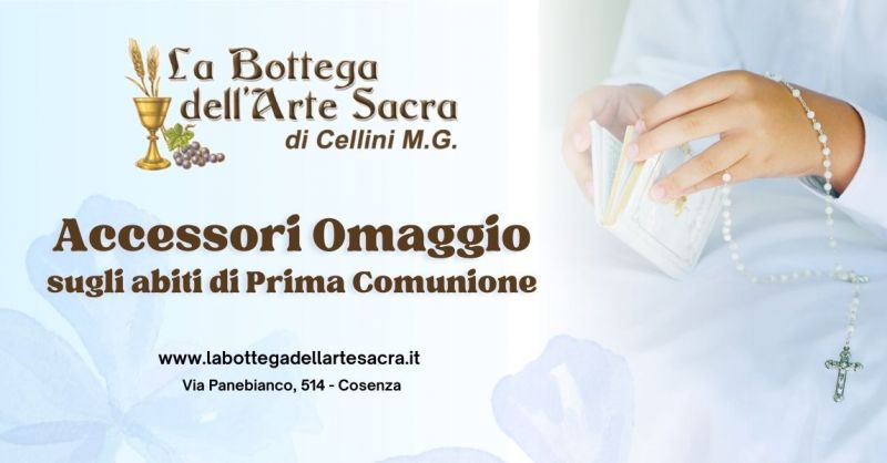 accessori omaggio con tuniche di prima comunione