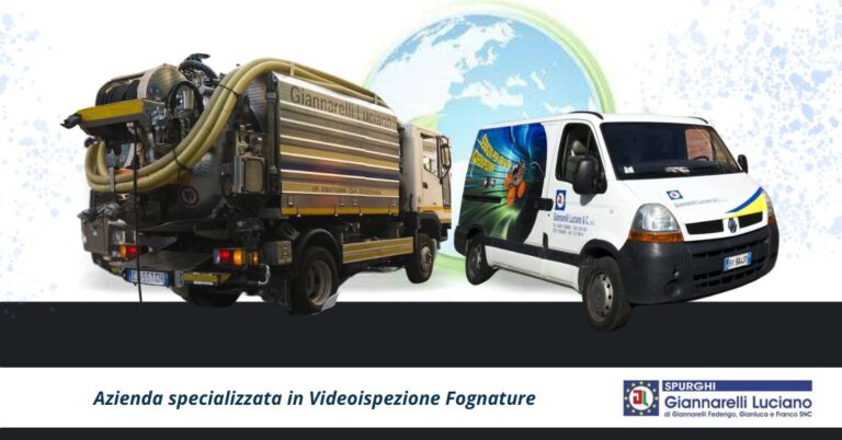 Azienda specializzata in Videoispezione Fognature a Pisa da Giannarelli Luciano
