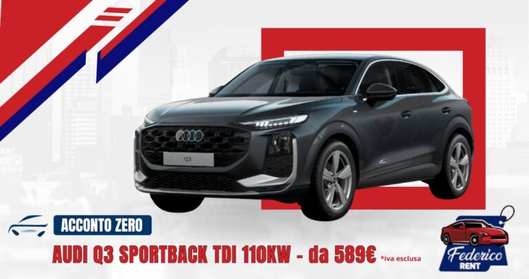 Noleggio a lungo termine Audi Q3 Sportback a Lecce da Federico Rent