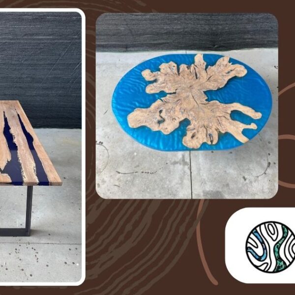 Tavoli artigianali in legno e resina epossidica L' Amico del Legno