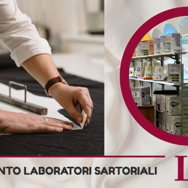 Allestimento laboratori sartoriali a Taranto da Singer di Lelio Fanelli