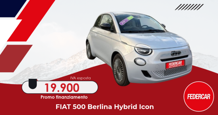 Fiat 500 Berlina Hybrid Icon in offerta a Lecce da Federcar