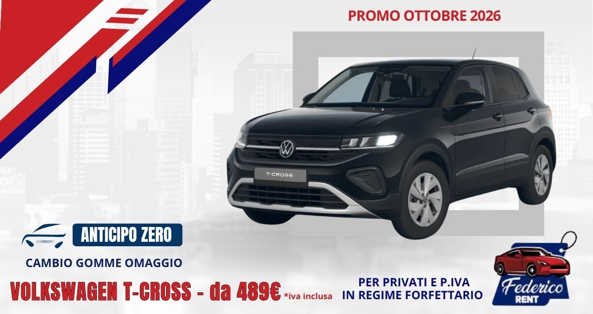 noleggio a lungo termine volkswagen t cross per regime forfettario a lecce da federico rent