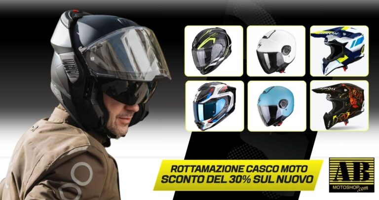 Rottamazione caschi moto a Civitanova Marche da AB Moto Shop