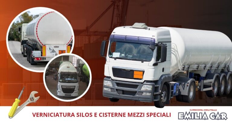 Verniciatura silos e cisterne mezzi speciali da Emilia Car